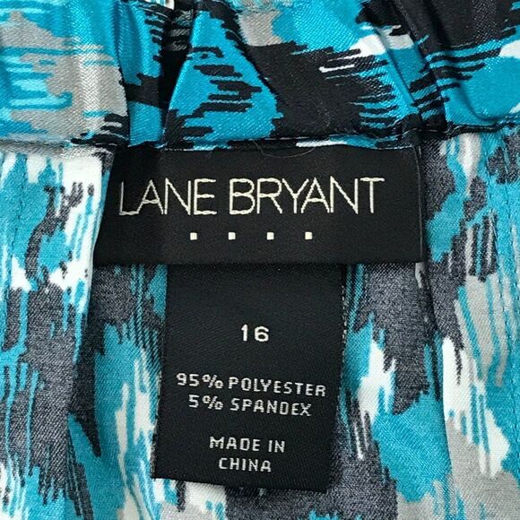 Lane Bryant Satin A-Line Skirt Women's Plus Size 16 Pull-On Pleat Career Unlined - Picture 5 of 6